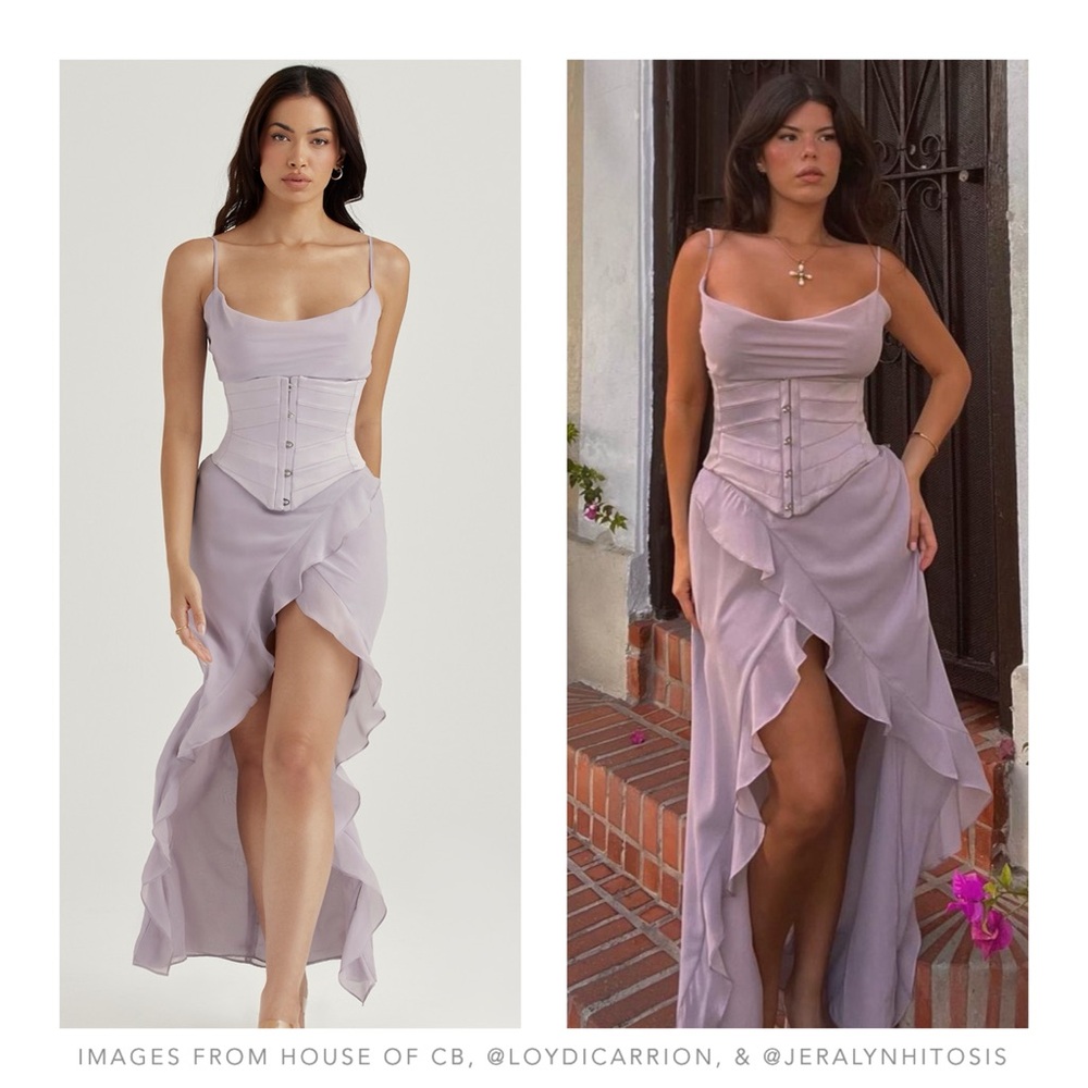 House of CB | Alexandria Grey Floaty Maxi Dress